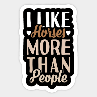 I Like Horses Sticker